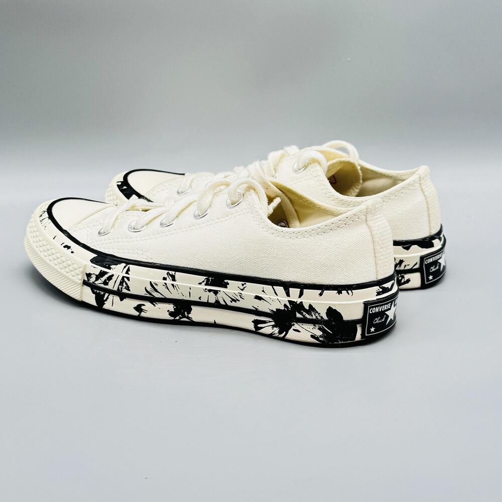 Converse Shoes Womens 5 White Chuck Taylor All Star 70 Low Top Splatter Sneakers - Picture 6 of 12